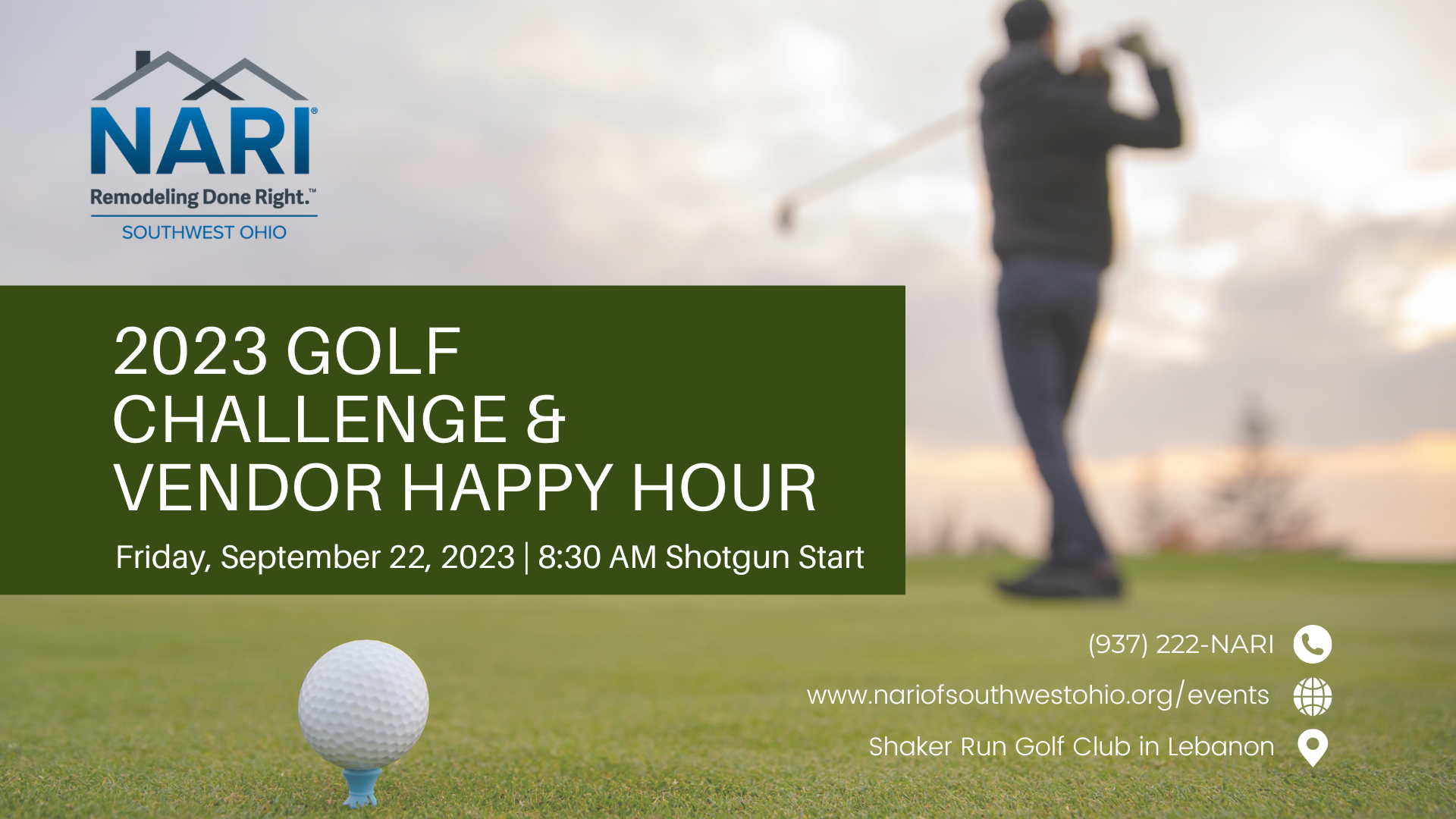 3rd Annual Golf Challenge & Vendor Happy Hour NARI of Southwest Ohio